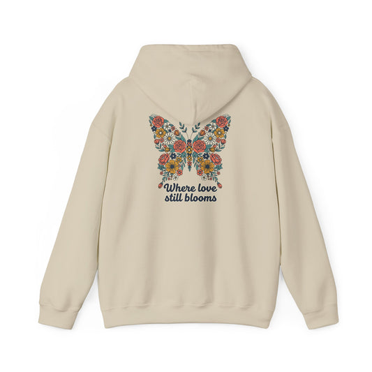 Baylee's Bloom Hoodie - Where Love Still Blooms, Butterfly Sweatshirt, Meaningful Gift