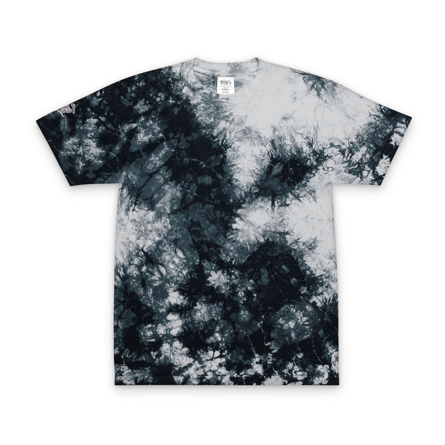Tie-Dye Spiral Oversized T-Shirt — Embroidered Rainbow Swirl