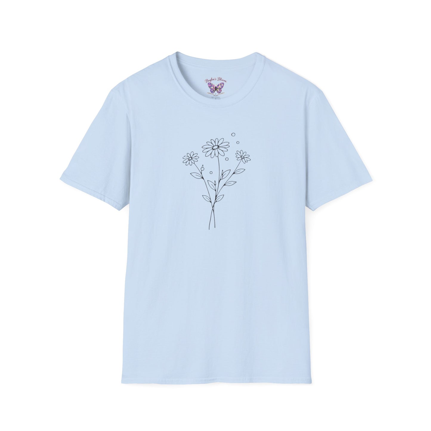 Daisy Bouquet T-Shirt | Minimal Line Art Floral Tee