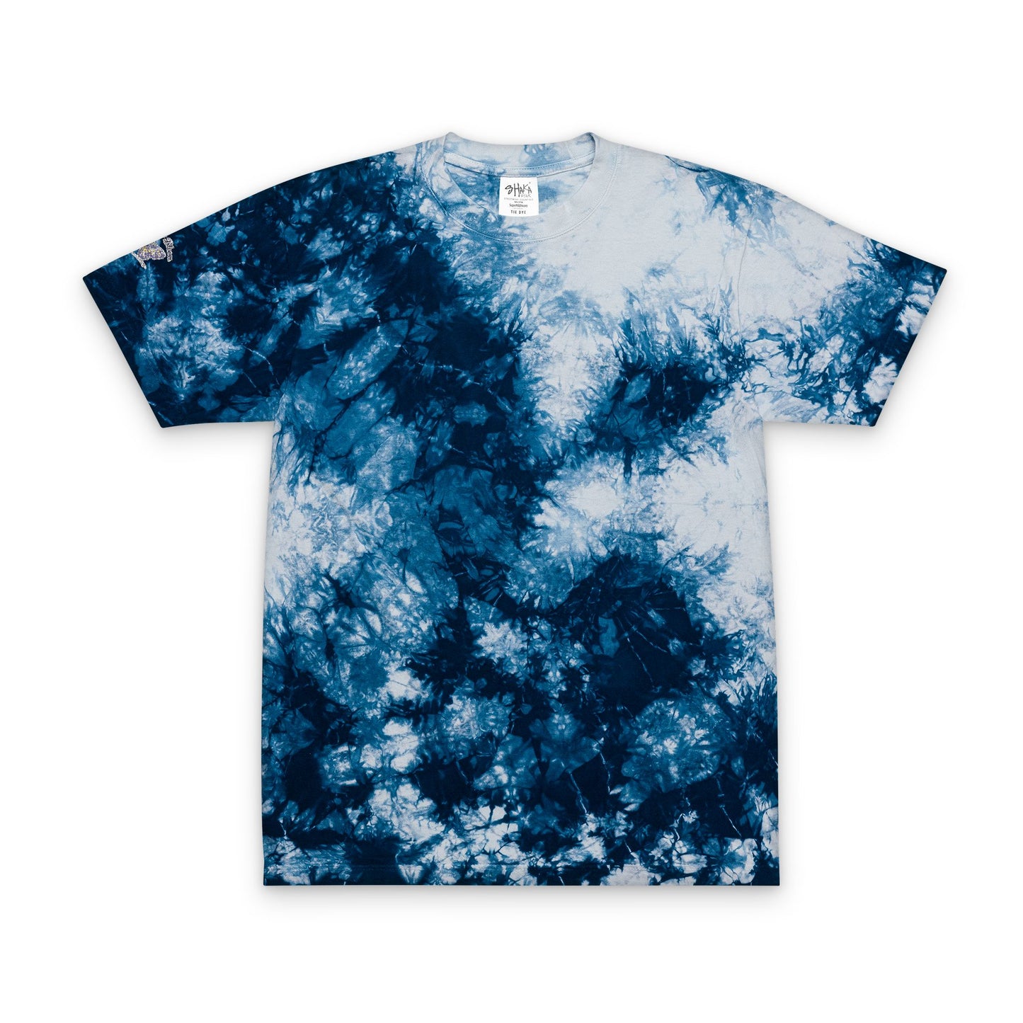 Tie-Dye Spiral Oversized T-Shirt — Embroidered Rainbow Swirl