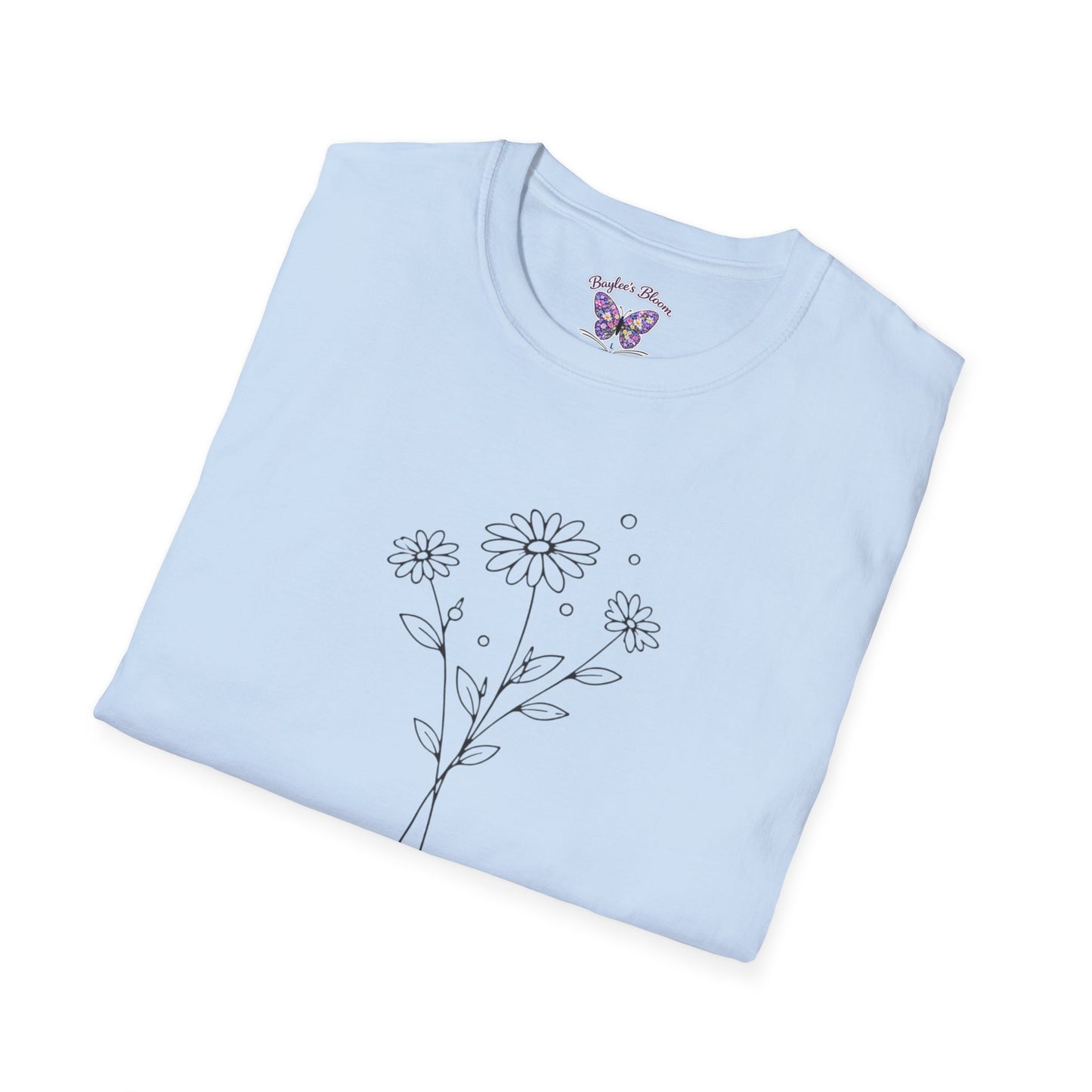 Daisy Bouquet T-Shirt | Minimal Line Art Floral Tee