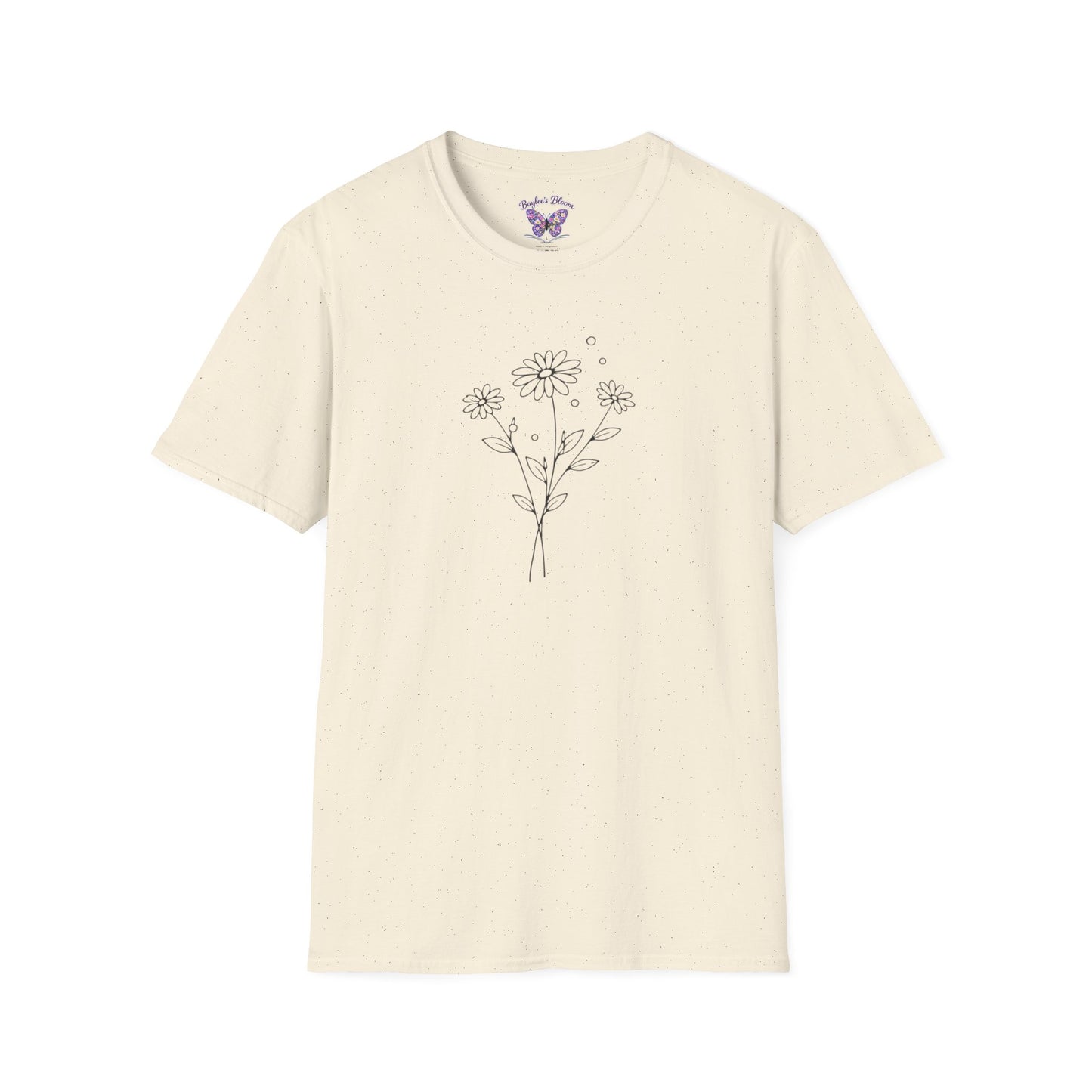 Daisy Bouquet T-Shirt | Minimal Line Art Floral Tee