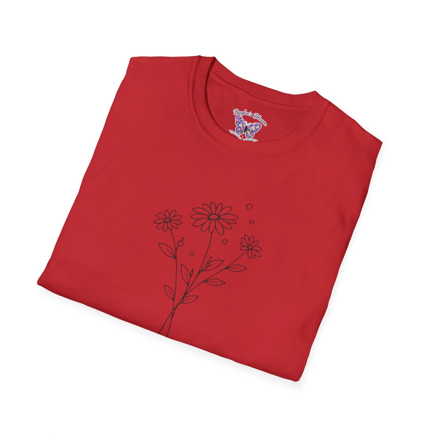 Daisy Bouquet T-Shirt | Minimal Line Art Floral Tee