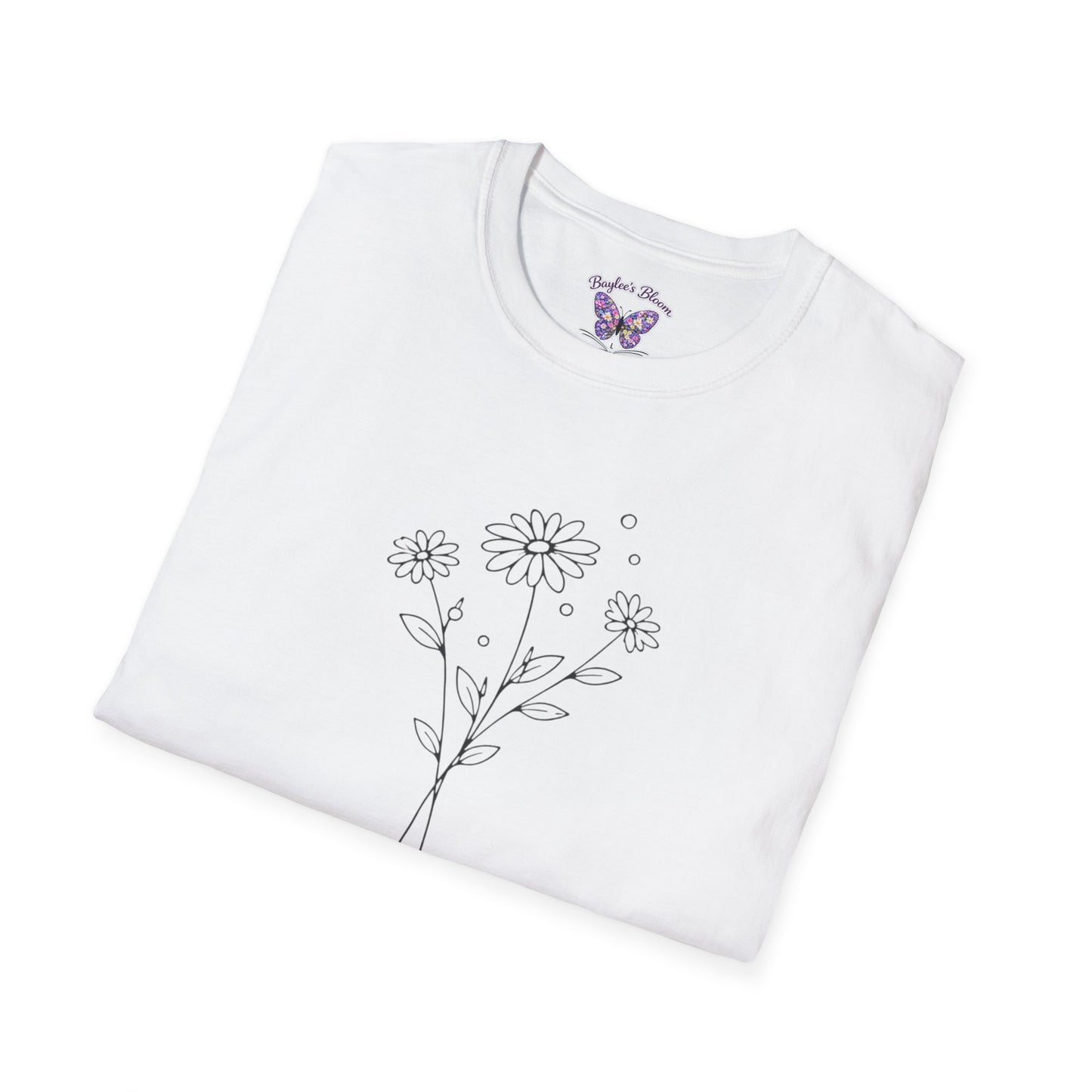 Daisy Bouquet T-Shirt | Minimal Line Art Floral Tee